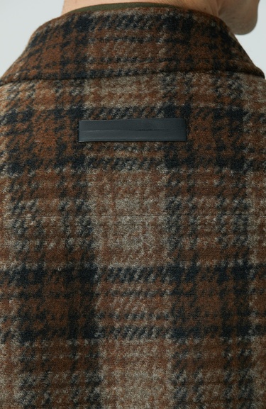  Network Erkek Kahverengi Yün Karışımlı Mont