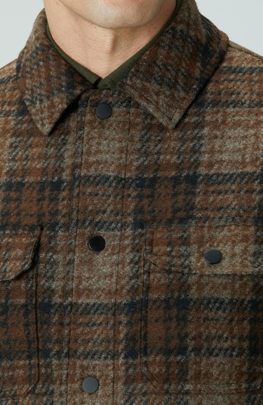  Network Erkek Kahverengi Yün Karışımlı Mont