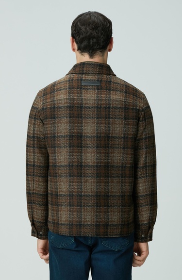  Network Erkek Kahverengi Yün Karışımlı Mont