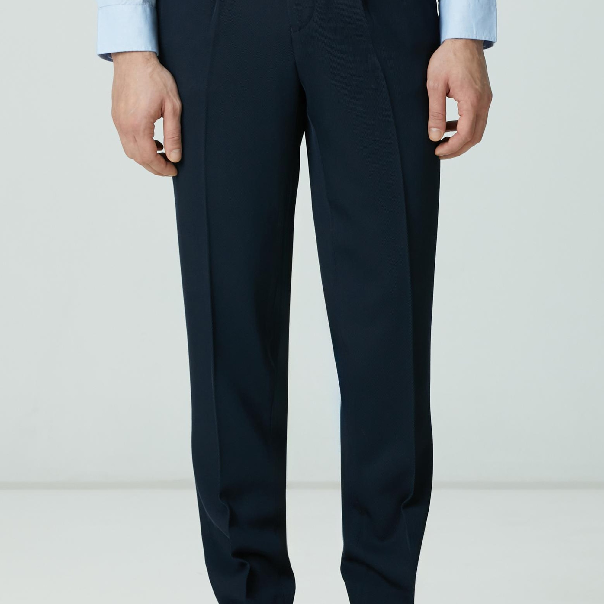 Network Erkek Lacivert Yün Karışımlı Pantolon