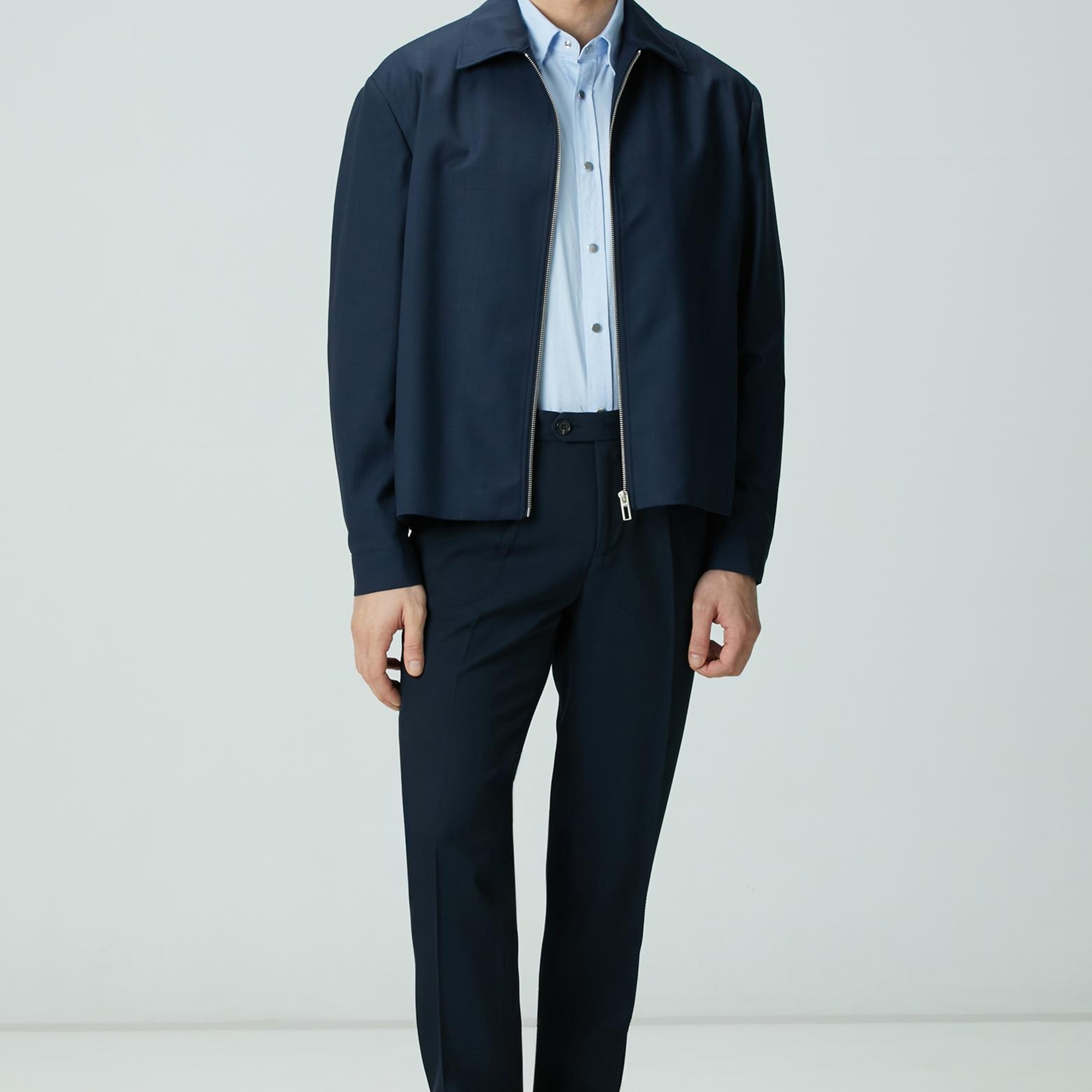 Network Erkek Lacivert Yün Karışımlı Pantolon