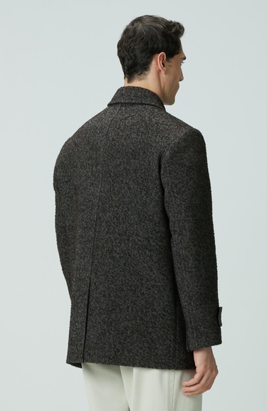  Network Erkek Kahverengi Yün Karışımlı Kaban