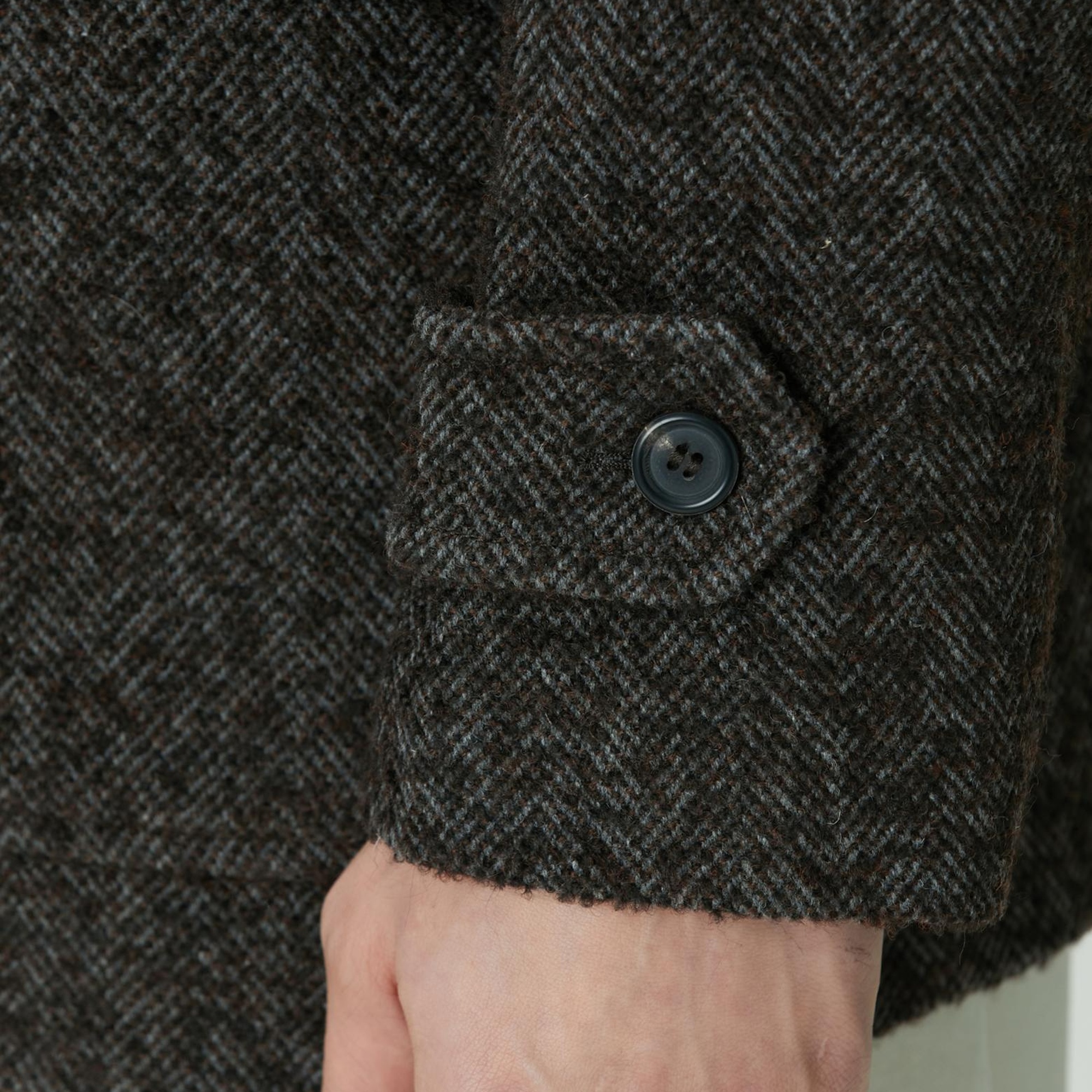 Network Erkek Kahverengi Yün Karışımlı Kaban