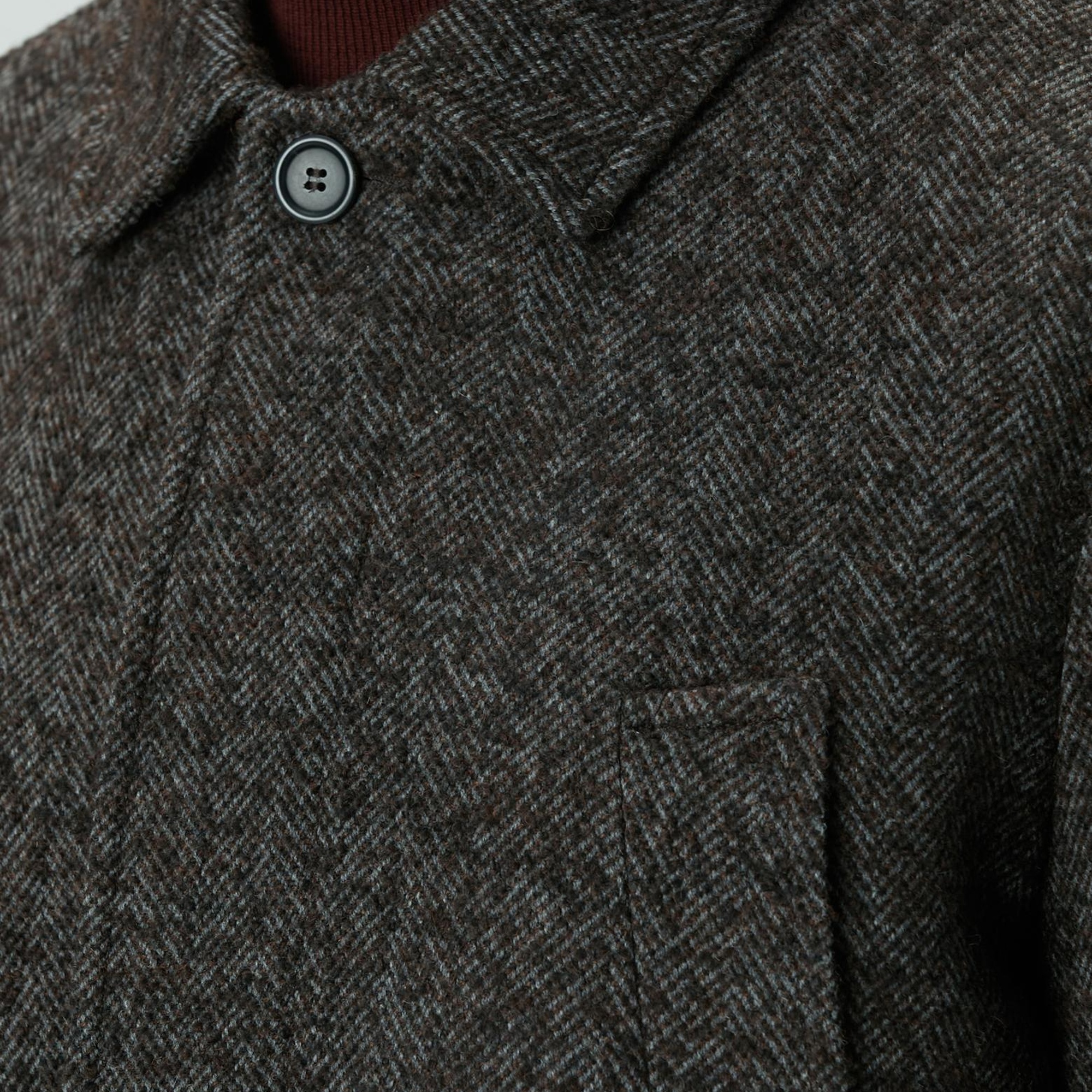 Network Erkek Kahverengi Yün Karışımlı Kaban