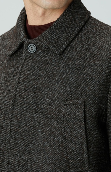  Network Erkek Kahverengi Yün Karışımlı Kaban