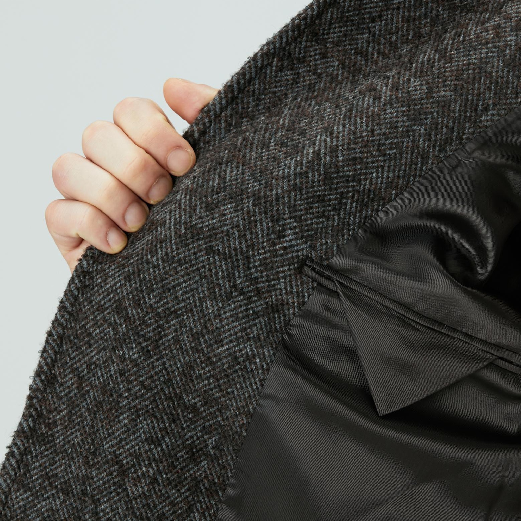 Network Erkek Kahverengi Yün Karışımlı Kaban