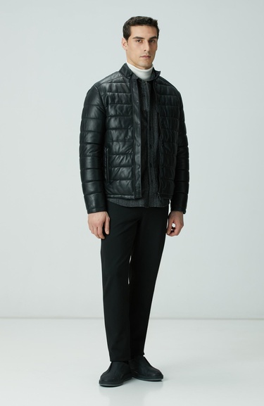  Network Erkek Antrasit Yün Karışımlı Çizgili Dış Gömlek