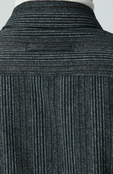  Network Erkek Antrasit Yün Karışımlı Çizgili Dış Gömlek