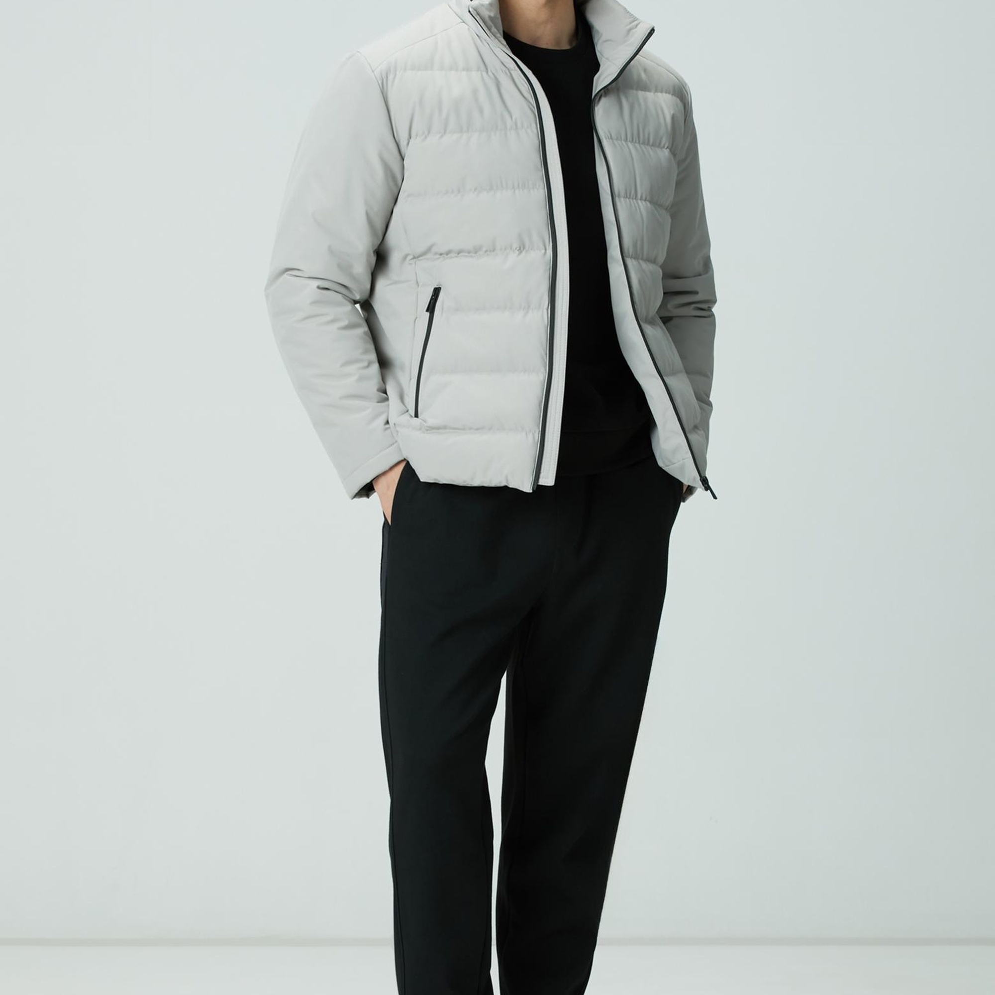 Network Erkek Siyah Fermuar Detaylı Sweatshirt