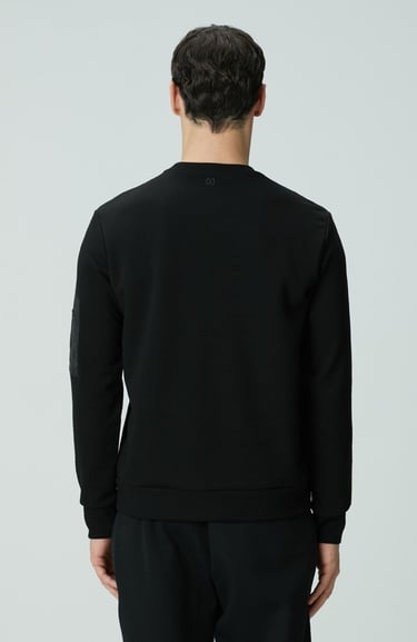  Network Erkek Siyah Fermuar Detaylı Sweatshirt