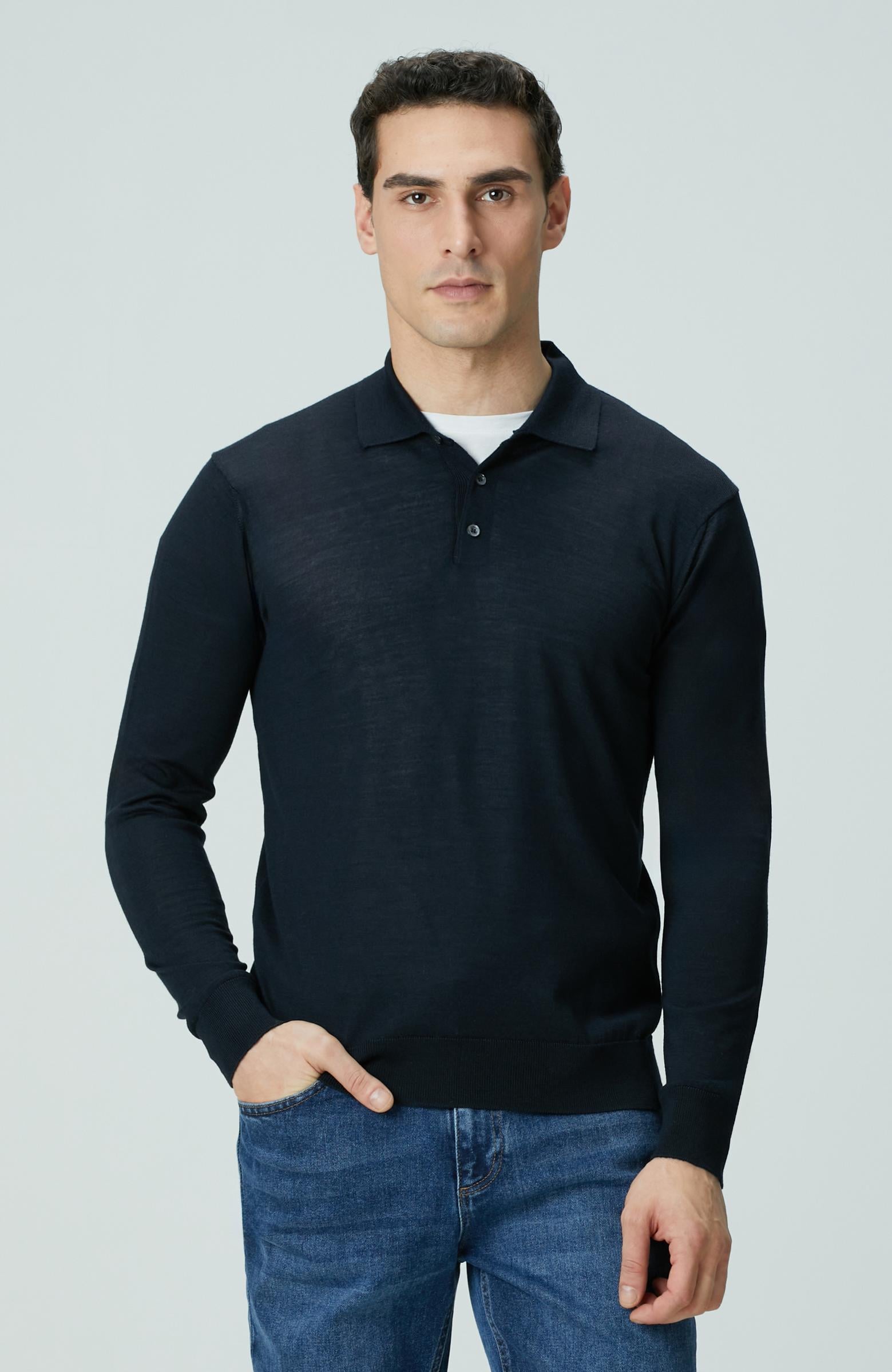  Network Erkek Limited Lacivert Yün Karışımlı Triko Kazak