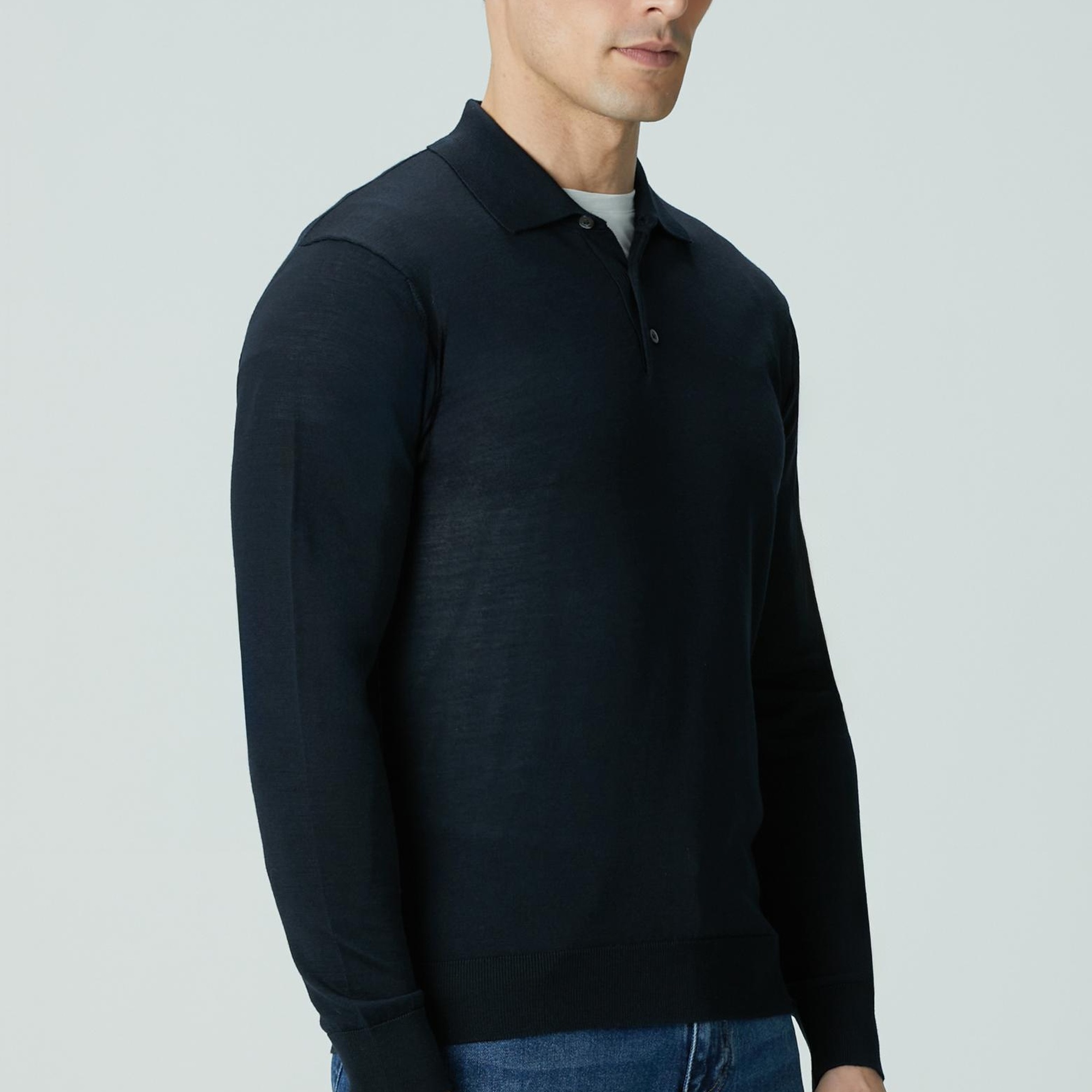 Network Erkek Limited Lacivert Yün Karışımlı Triko Kazak