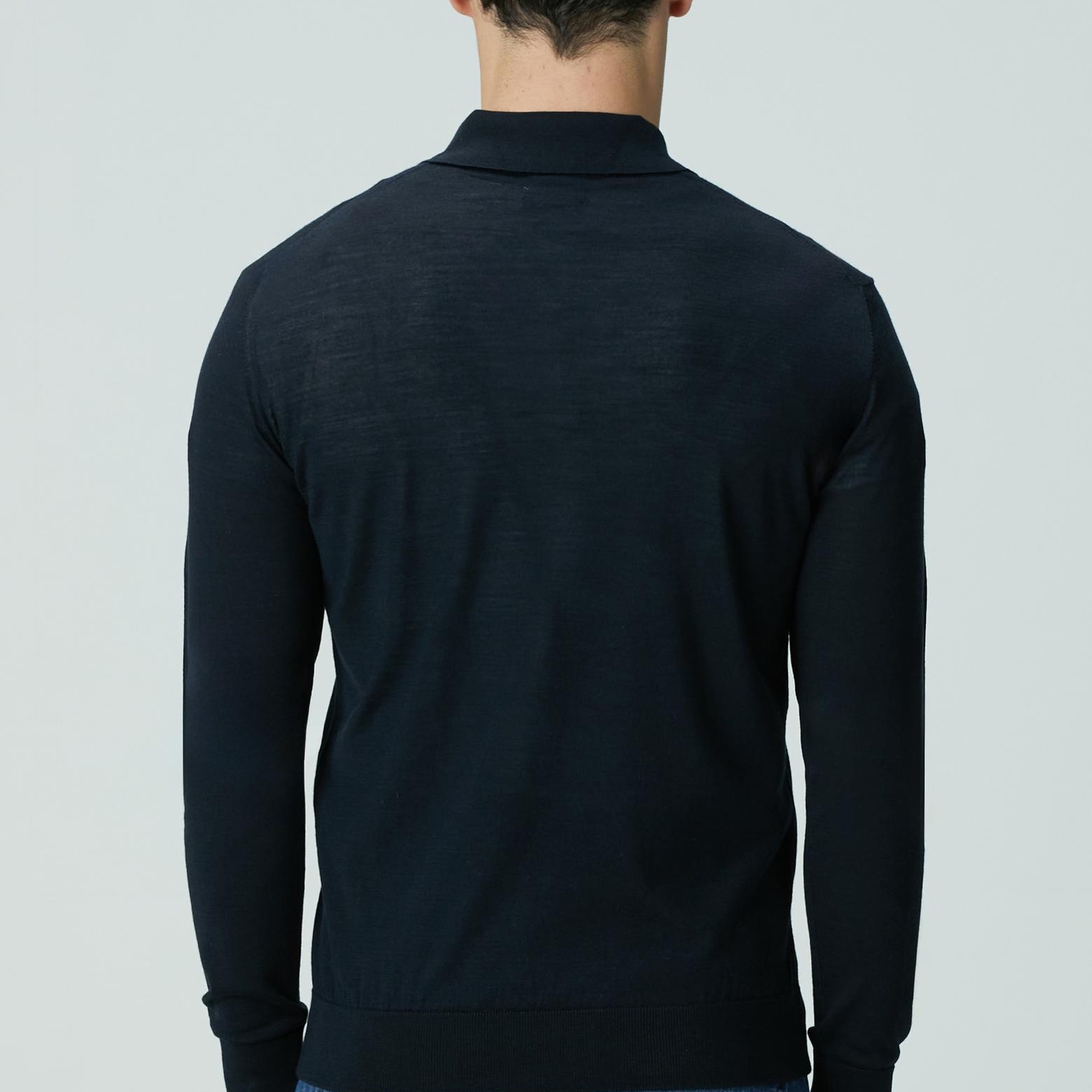 Network Erkek Limited Lacivert Yün Karışımlı Triko Kazak