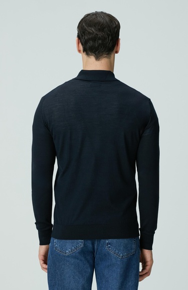  Network Erkek Limited Lacivert Yün Karışımlı Triko Kazak