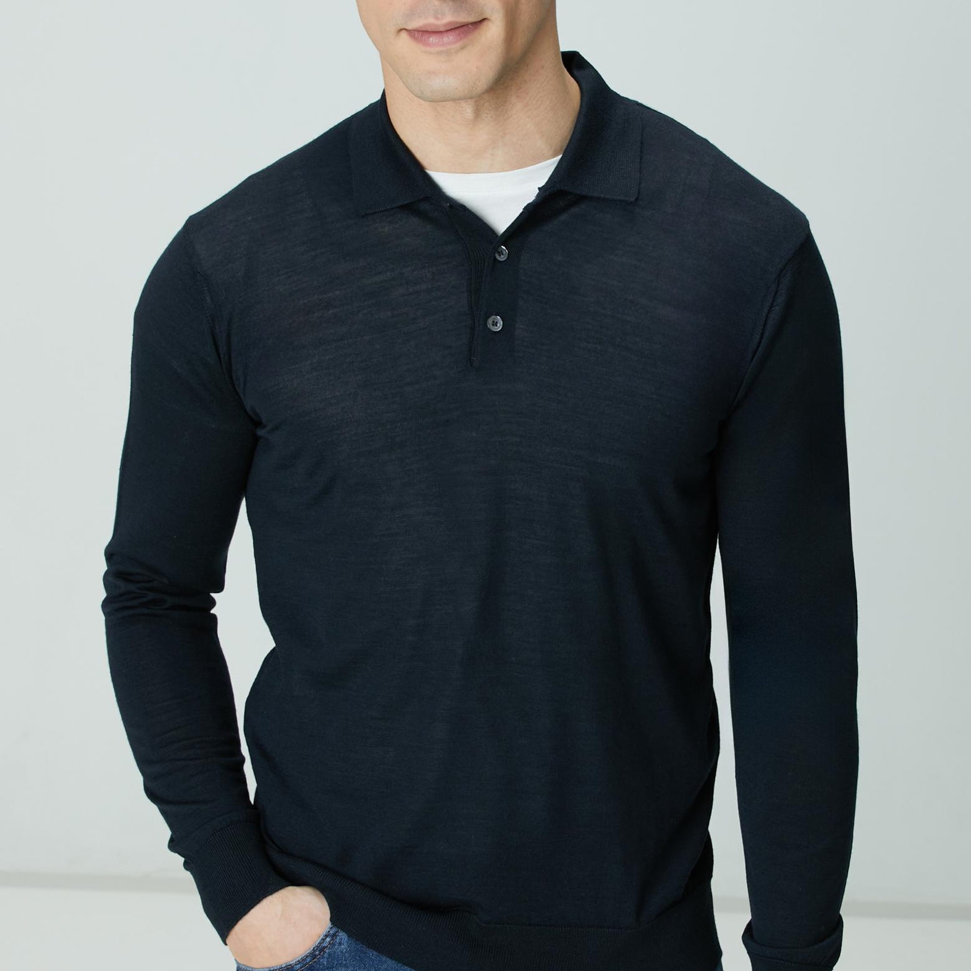 Network Erkek Limited Lacivert Yün Karışımlı Triko Kazak