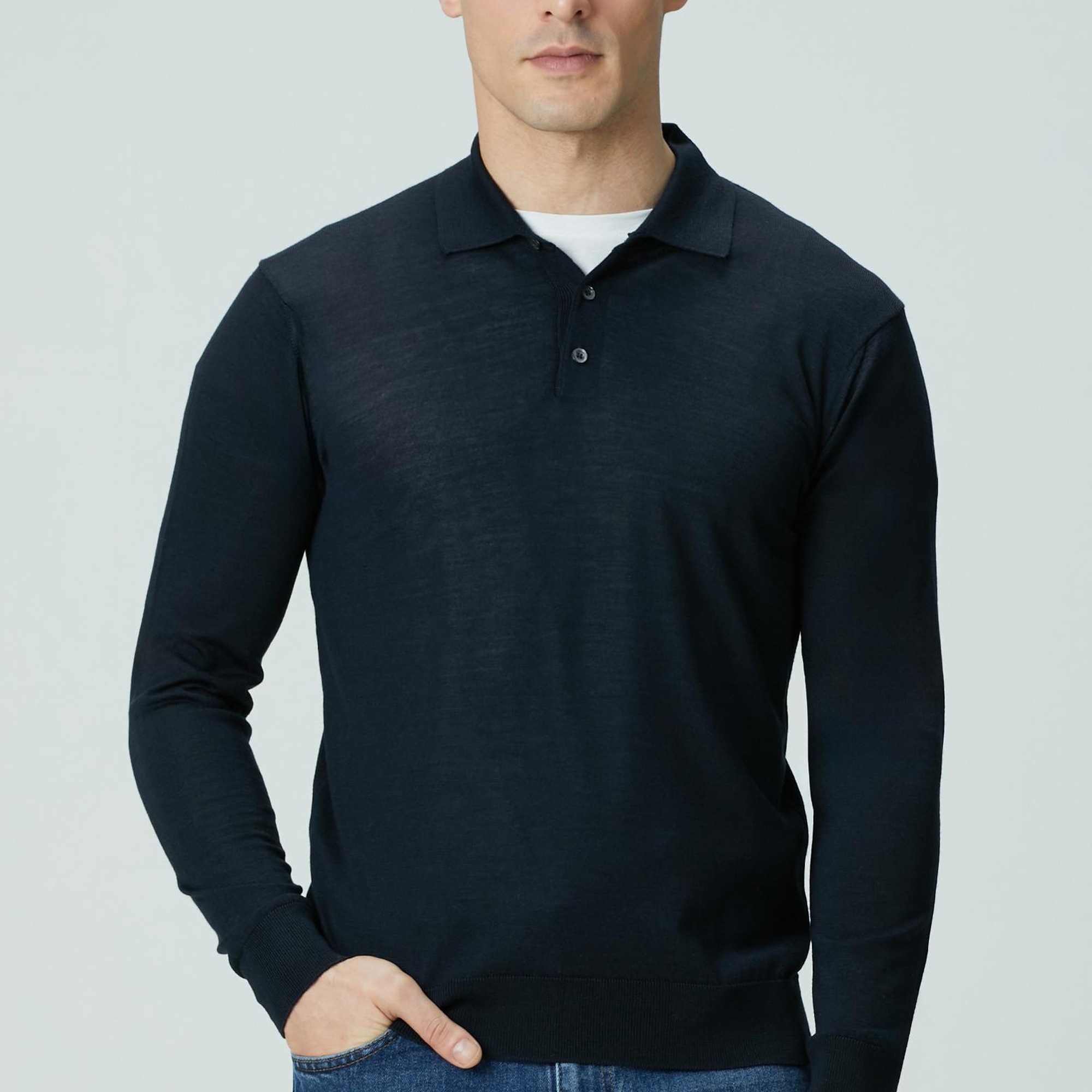 Network Erkek Limited Lacivert Yün Karışımlı Triko Kazak