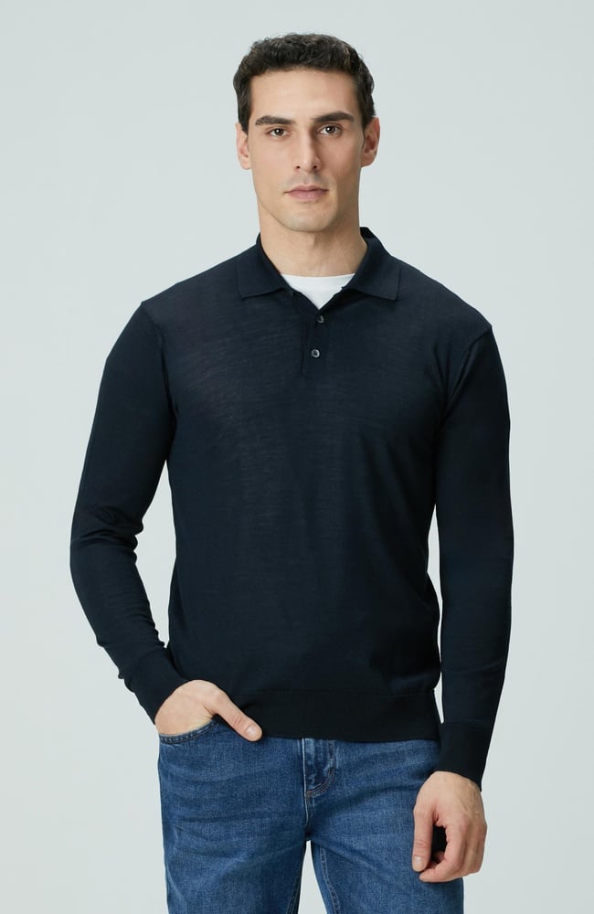  Network Erkek Limited Lacivert Yün Karışımlı Triko Kazak