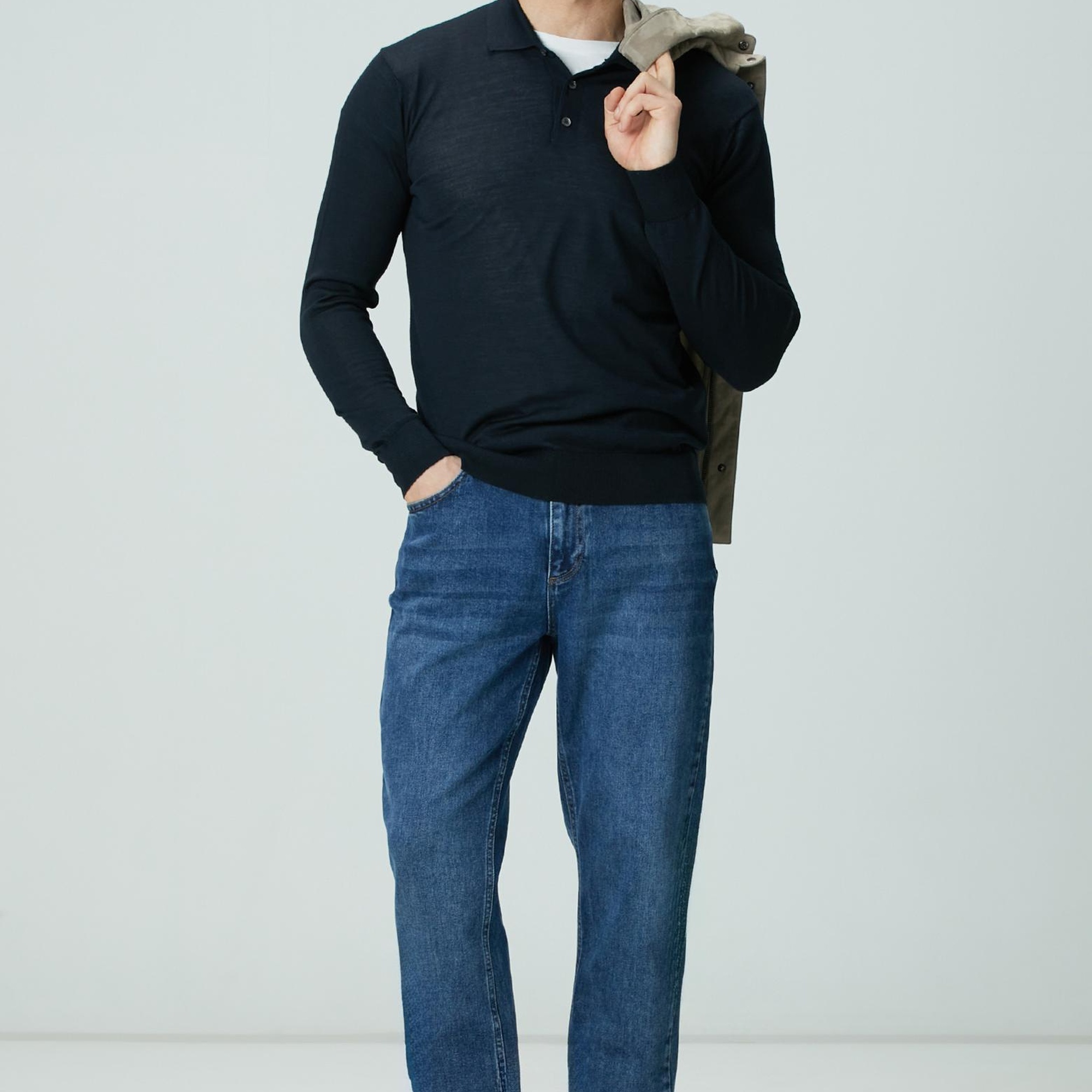 Network Erkek Limited Lacivert Yün Karışımlı Triko Kazak