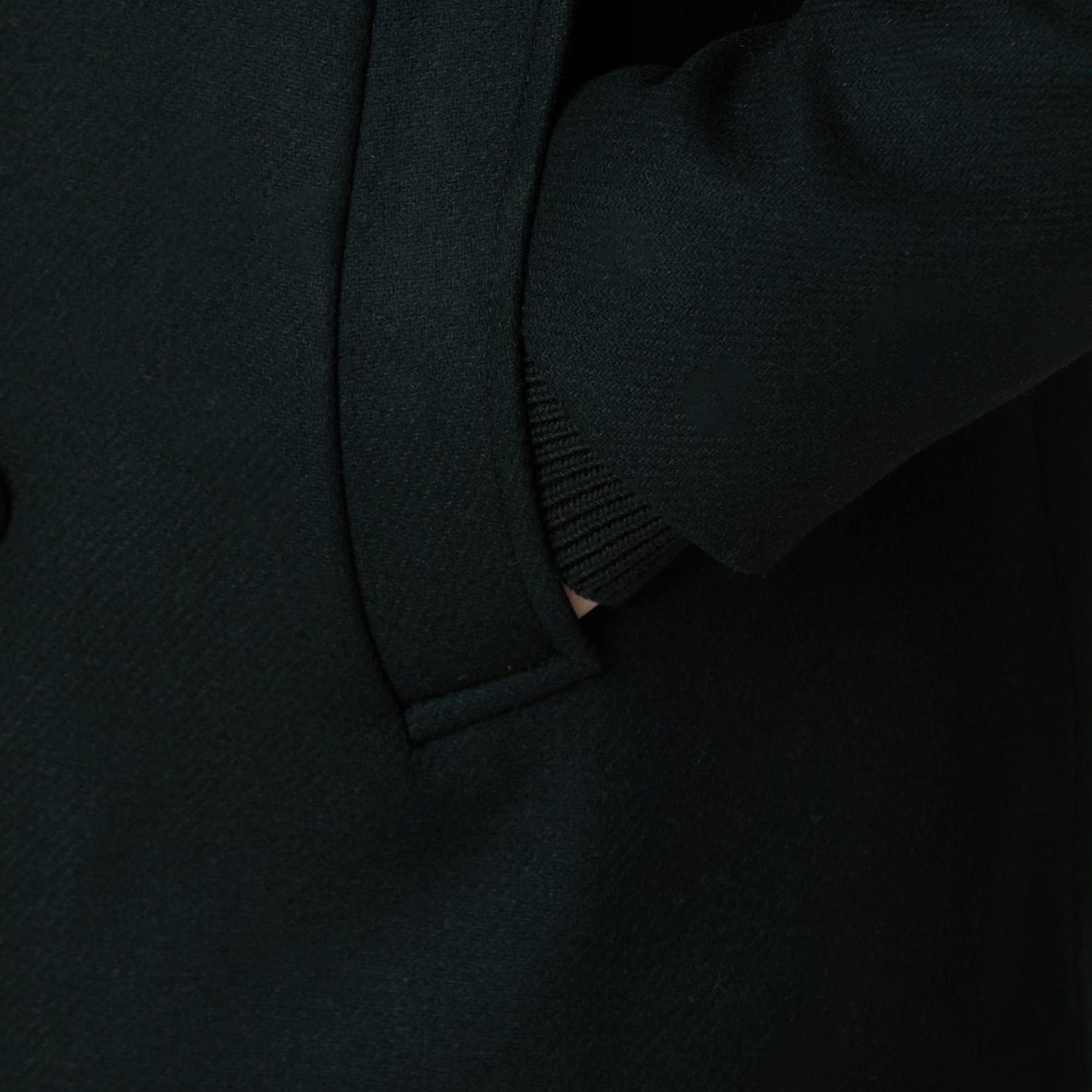 Network Erkek Siyah Kruvaze Yaka Diyagonal Kaban