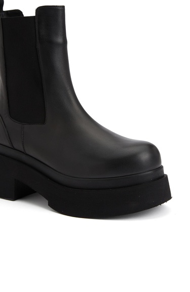  Divarese Black Kadın Siyah Chelsea Deri Bot