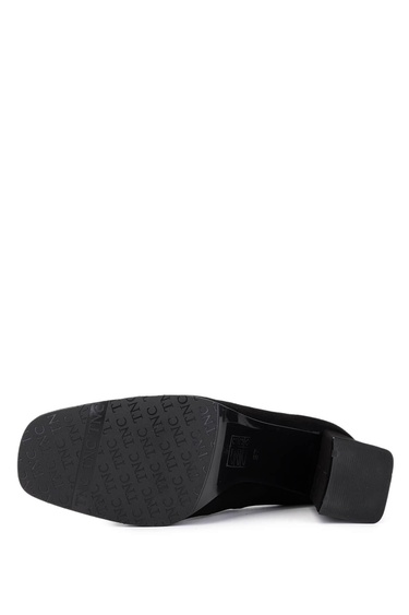  Tamer Tanca Kadın Hakiki Deri Siyah Süet Topuklu Ayakkabı