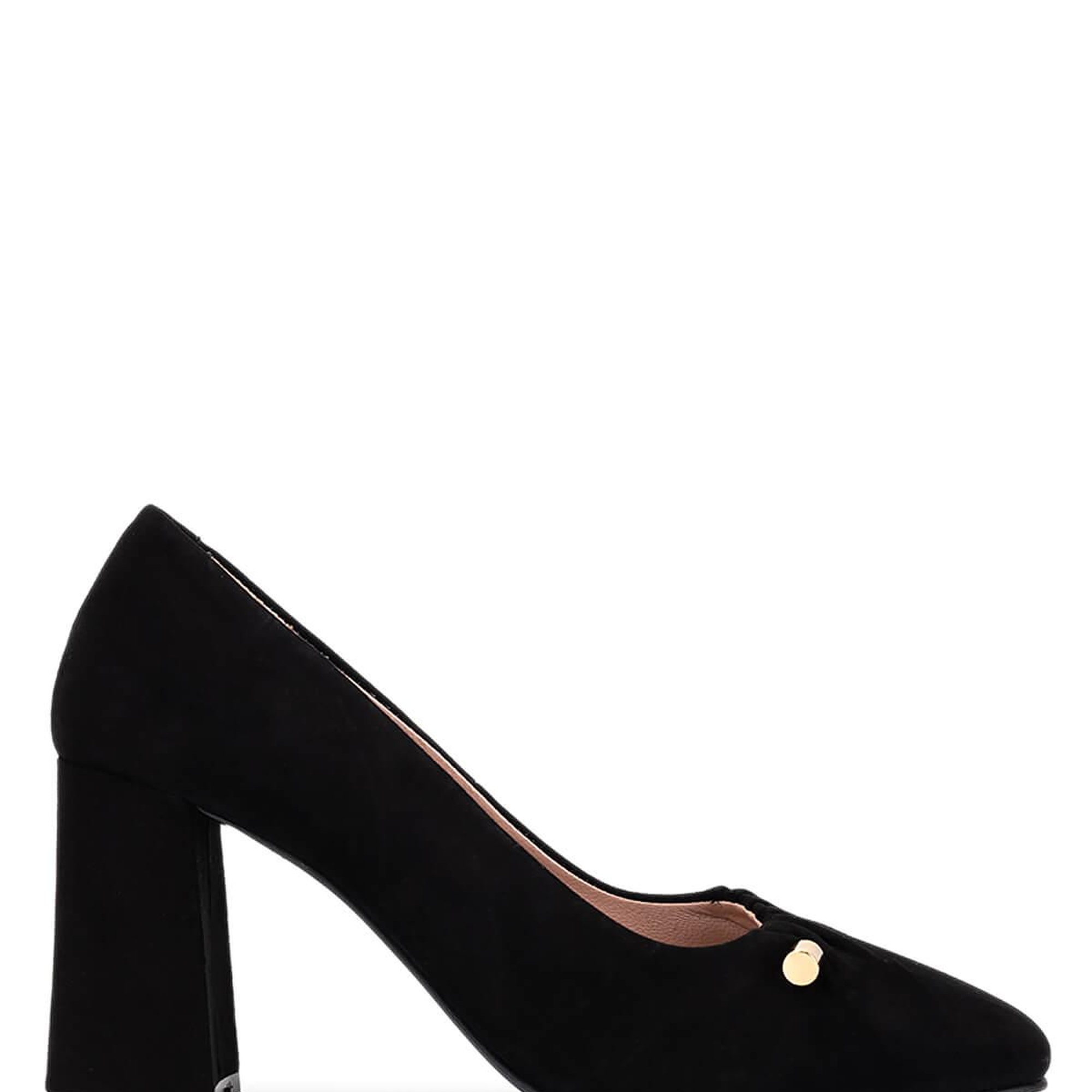 Tamer Tanca Kadın Hakiki Deri Siyah Süet Topuklu Ayakkabı