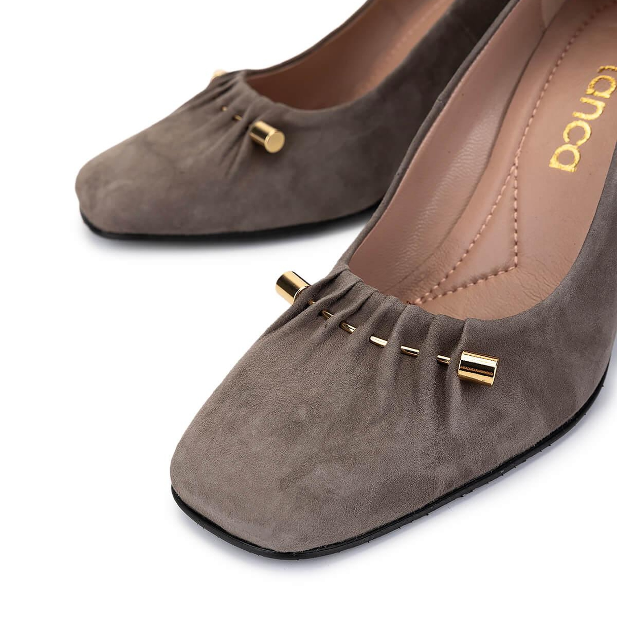 Tamer Tanca Kadın Hakiki Deri Vizon Süet Topuklu Ayakkabı