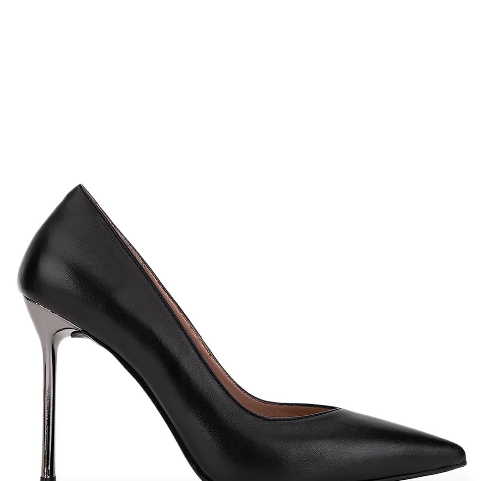 Tamer Tanca Kadın Hakiki Deri Siyah Deri Topuklu Ayakkabı