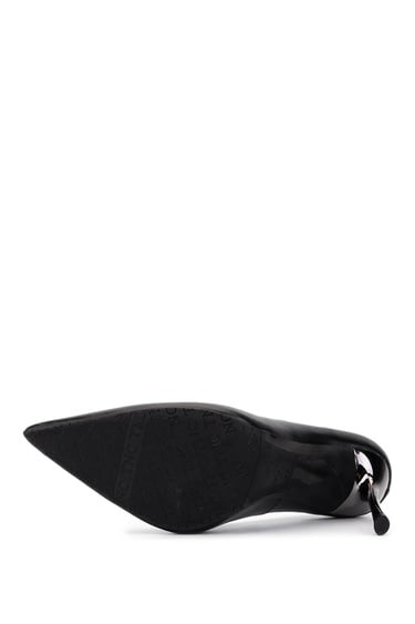  Tamer Tanca Kadın Hakiki Deri Siyah Deri Topuklu Ayakkabı