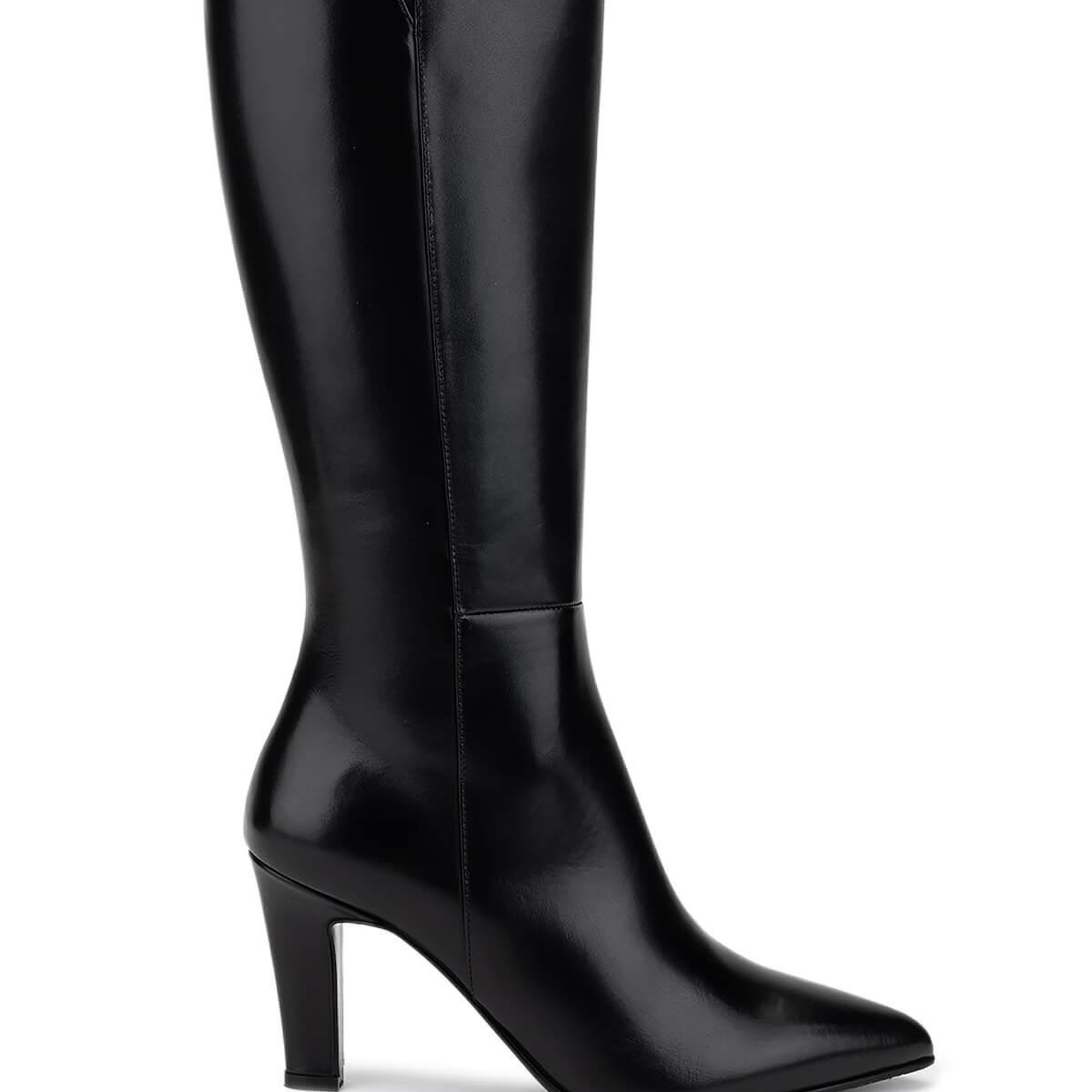 Tamer Tanca Kadın Hakiki Deri Siyah Deri Topuklu Çizme