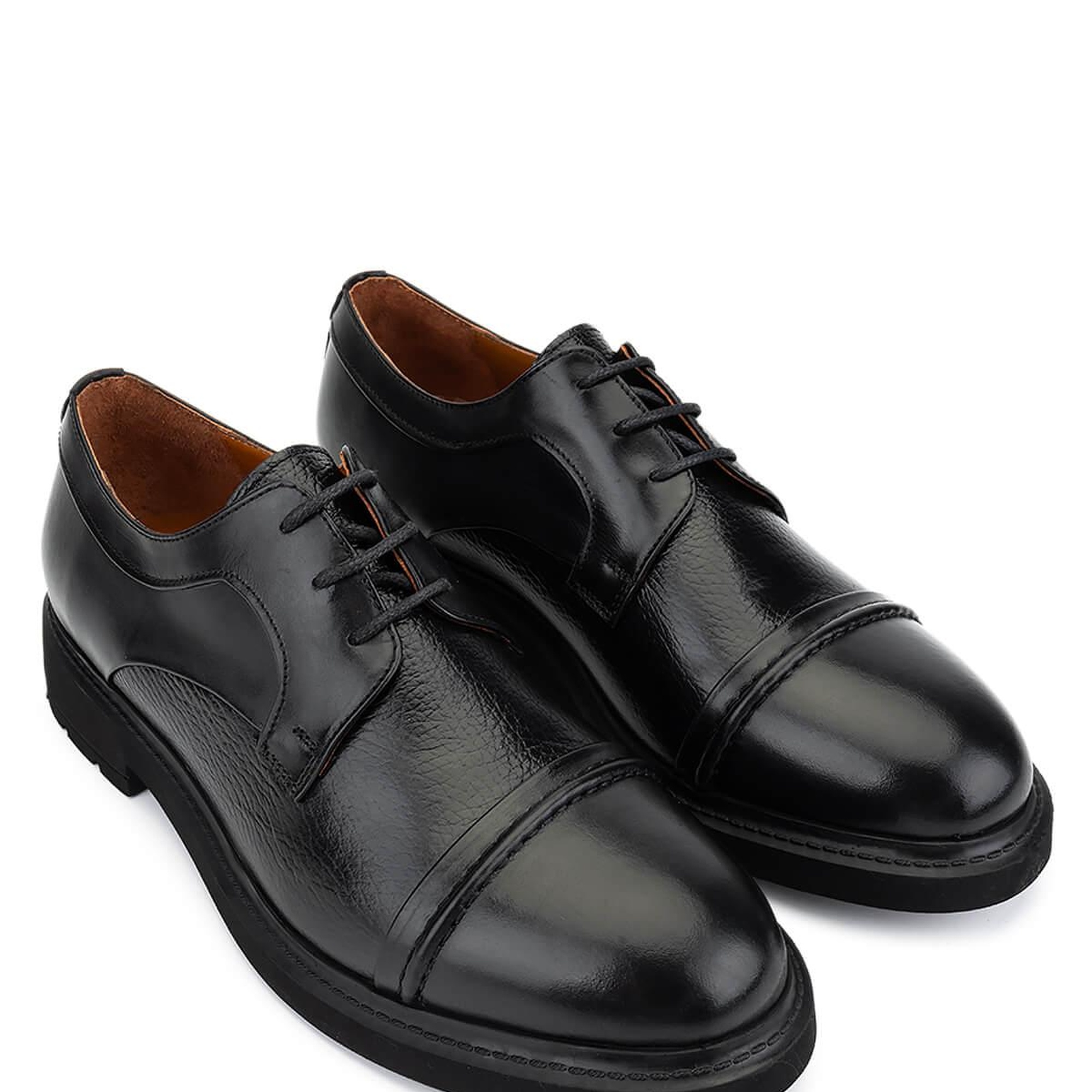 Tamer Tanca Erkek Hakiki Deri Siyah Klasik Ayakkabı