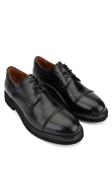  Tamer Tanca Erkek Hakiki Deri Siyah Klasik Ayakkabı