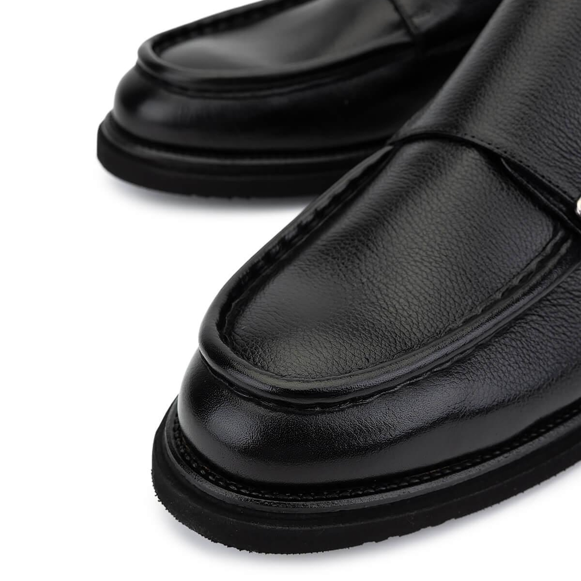 Tamer Tanca Erkek Hakiki Deri Siyah Casual Ayakkabı