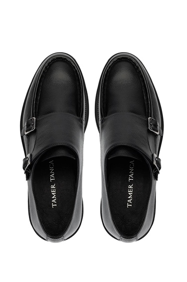  Tamer Tanca Erkek Hakiki Deri Siyah Casual Ayakkabı