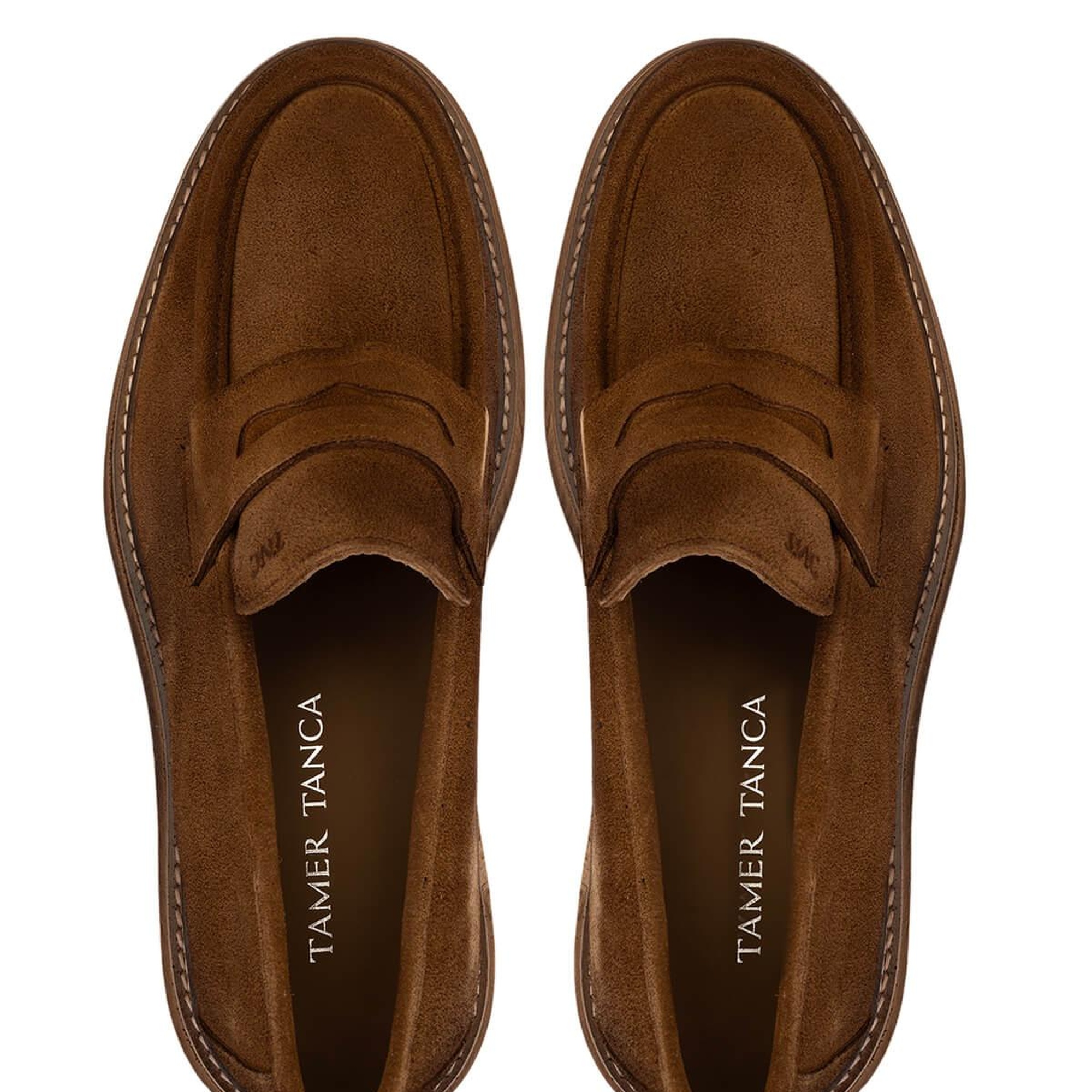 Tamer Tanca Erkek Hakiki Deri Bej Loafer Ayakkabı