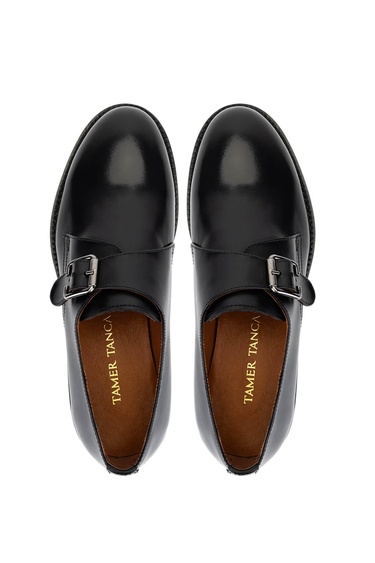  Tamer Tanca Erkek Hakiki Deri Siyah Klasik Ayakkabı