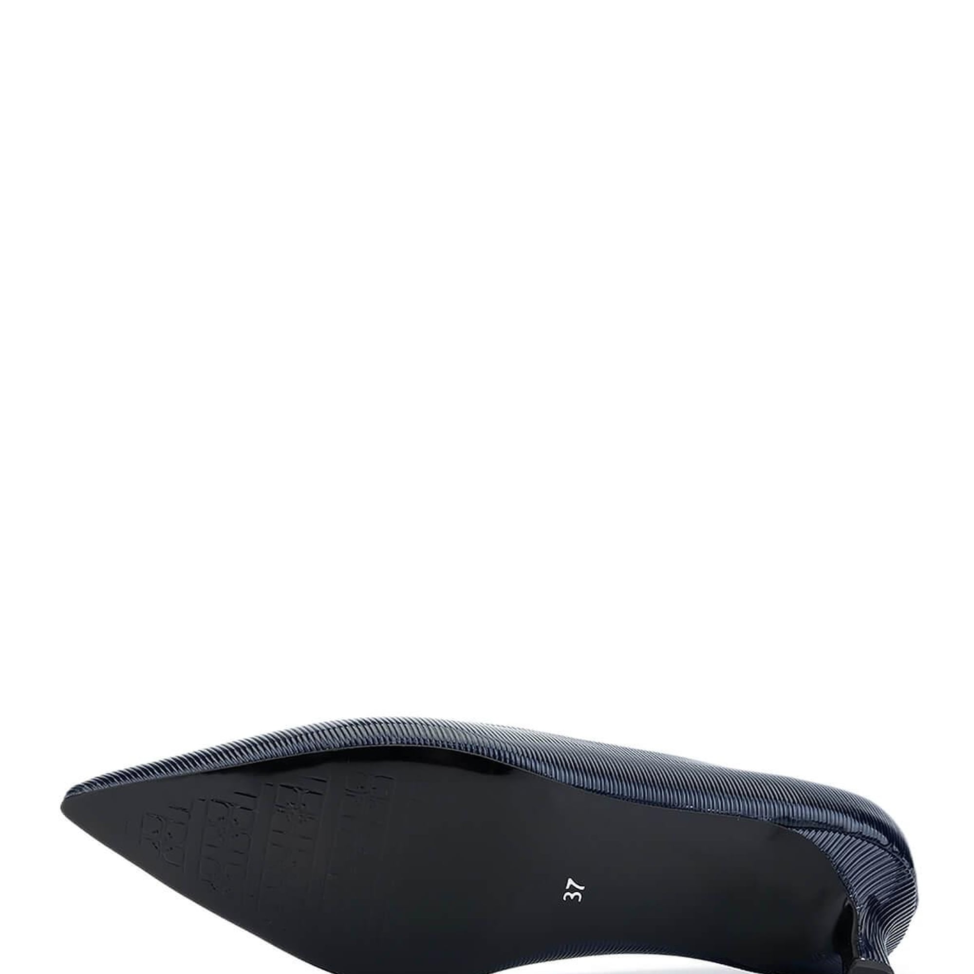 Tamer Tanca Kadın Suni Deri Lacivert Topuklu Ayakkabı