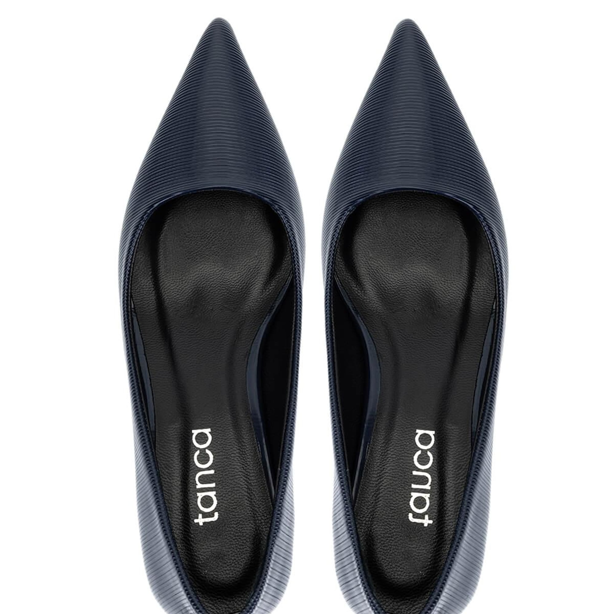 Tamer Tanca Kadın Suni Deri Lacivert Topuklu Ayakkabı