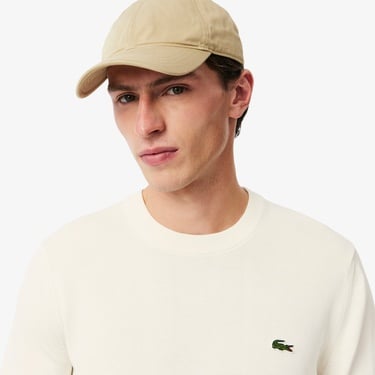  Lacoste Erkek Regular Fit Bisiklet Yaka Beyaz Kazak