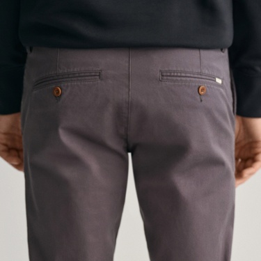  GANT Erkek Gri Slim Fit Chino Pantolon