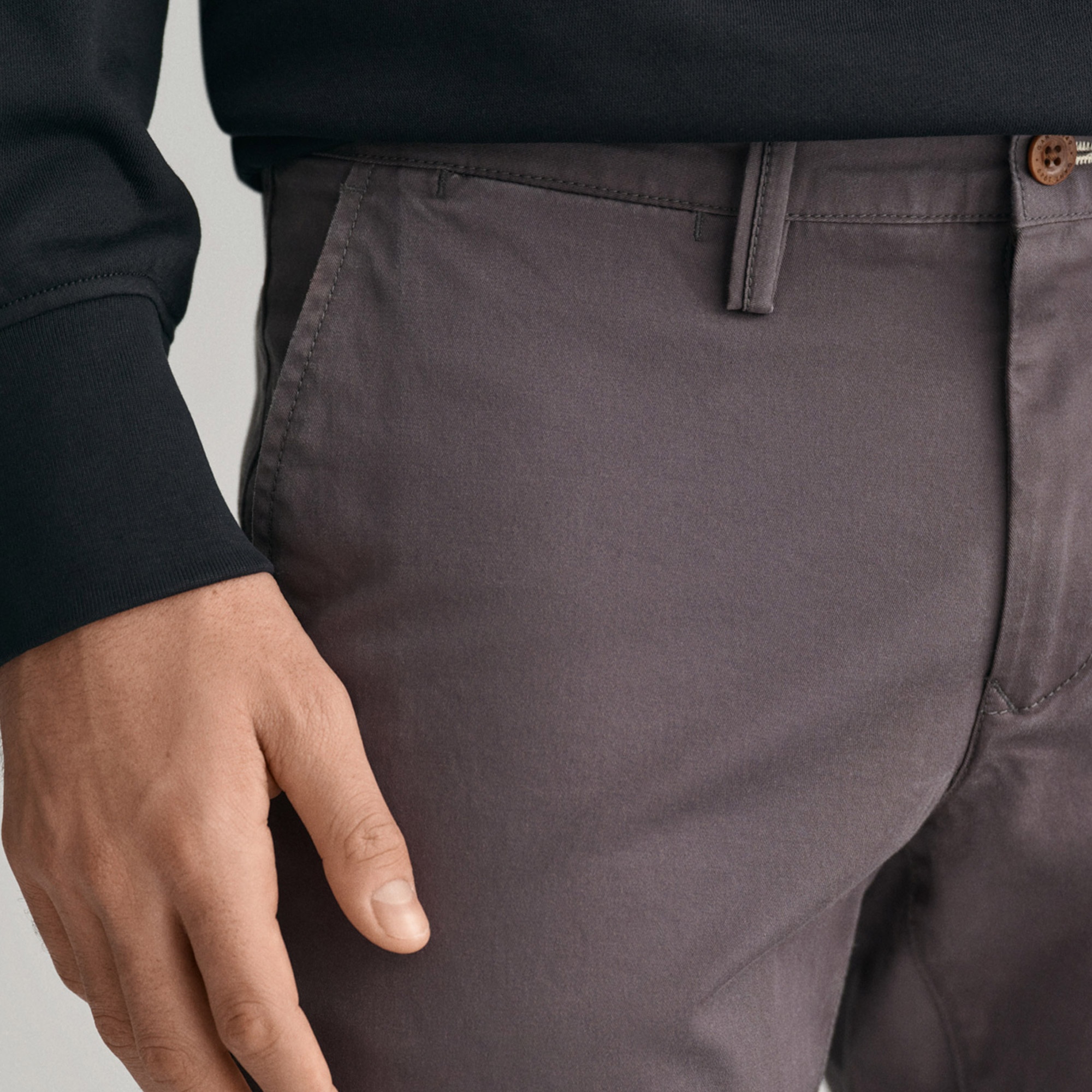 GANT Erkek Gri Slim Fit Chino Pantolon