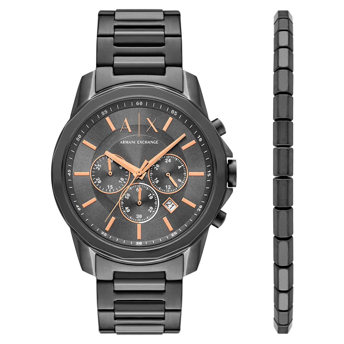  Armani Exchange AX7170SET Erkek Kol Saati ve Bileklik Seti