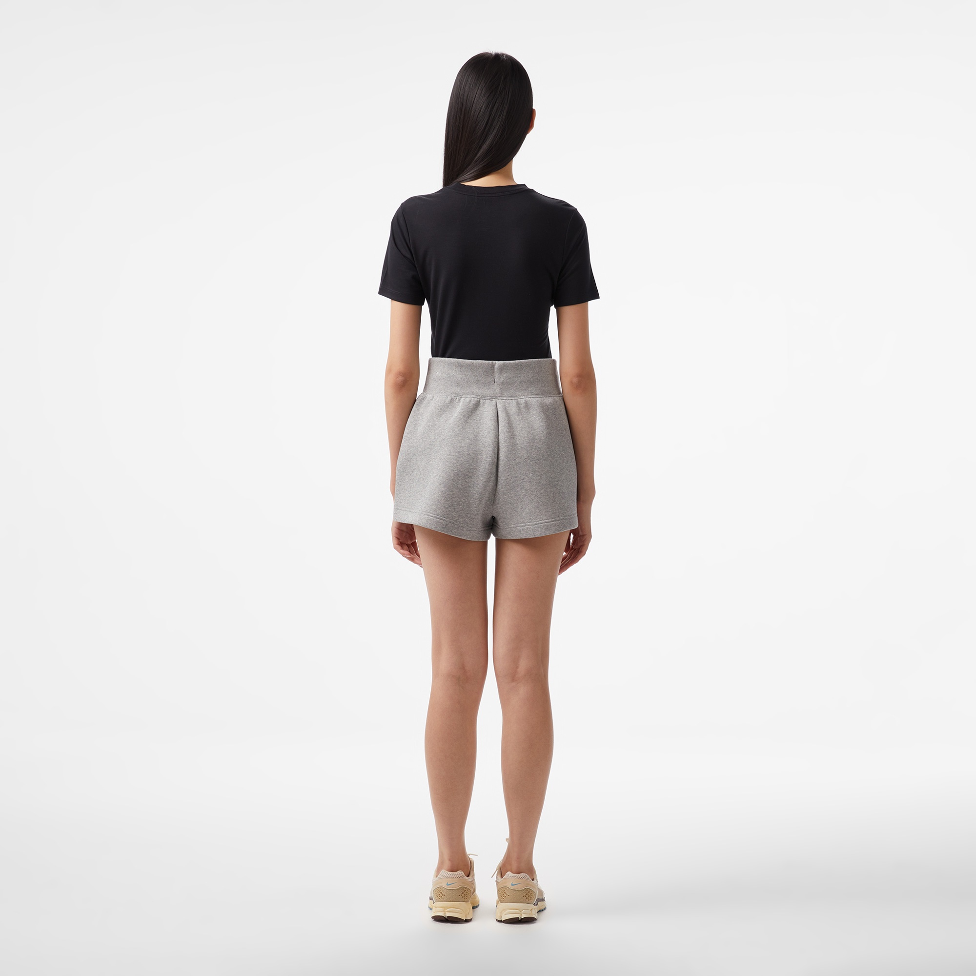 Nike Sportswear Phoenix Fleece High Rise Kadın Gri Şort