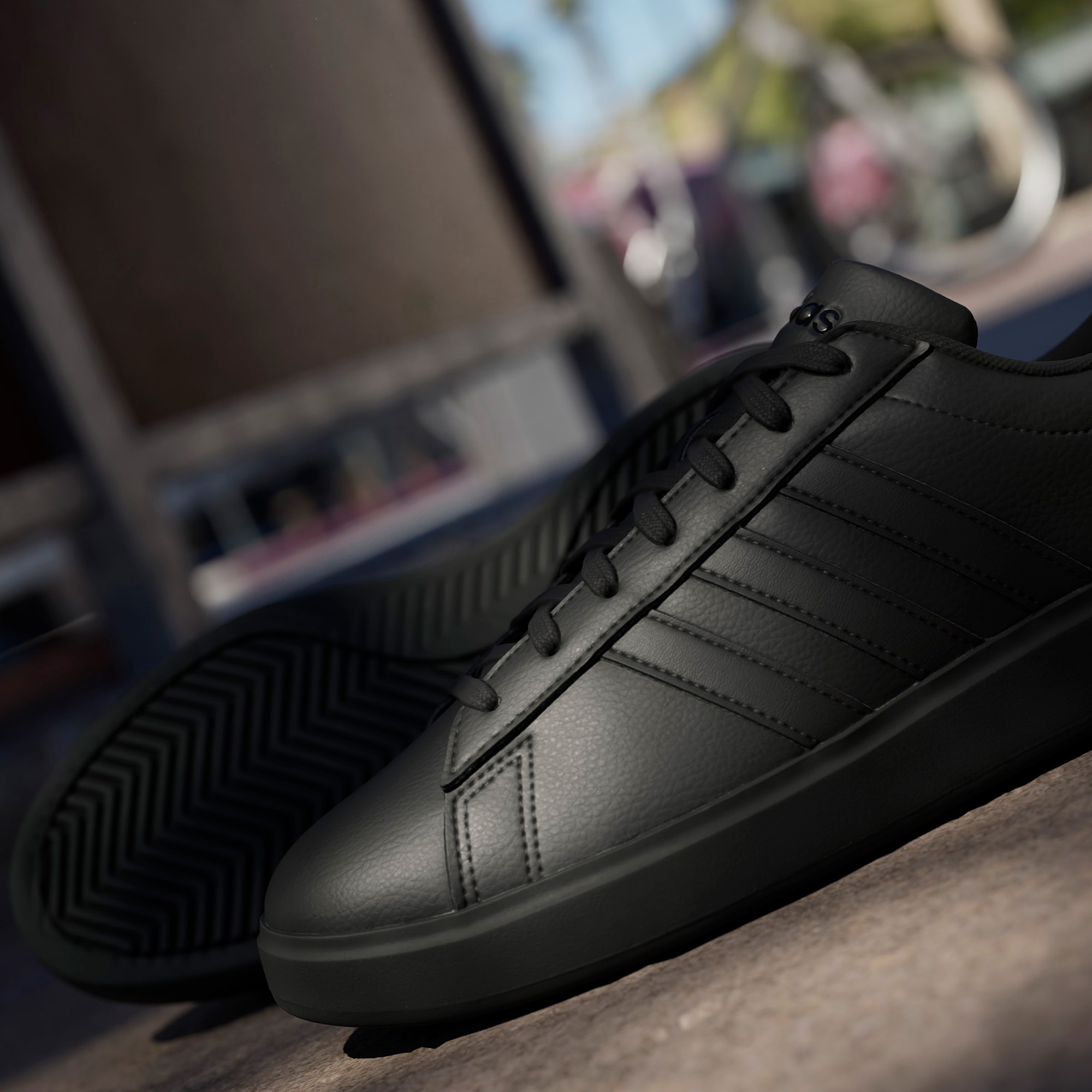 adidas Grand Court 2.0 Erkek Siyah Günlük Spor Ayakkabı