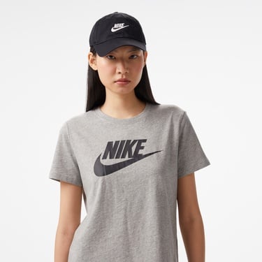  Nike Sportswear Essentials Kadın Gri Kısa Kollu T-Shirt