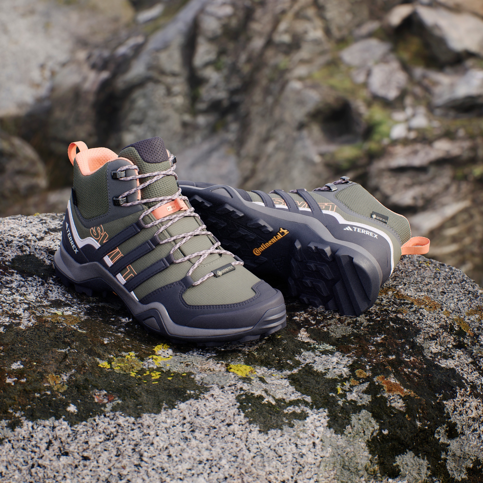 adidas Terrex Swift R2 Mid Kadın Yeşil Outdoor Ayakkabı