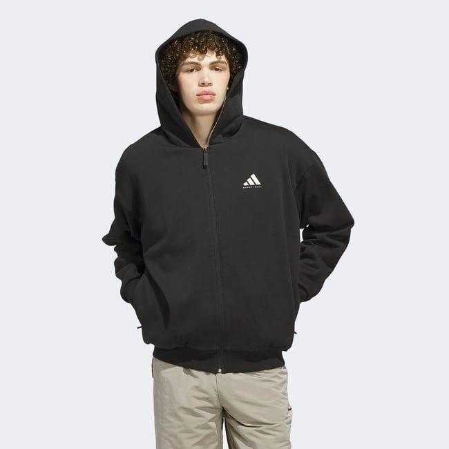  Adidas Full Zip Unisex Siyah Sweatshirt