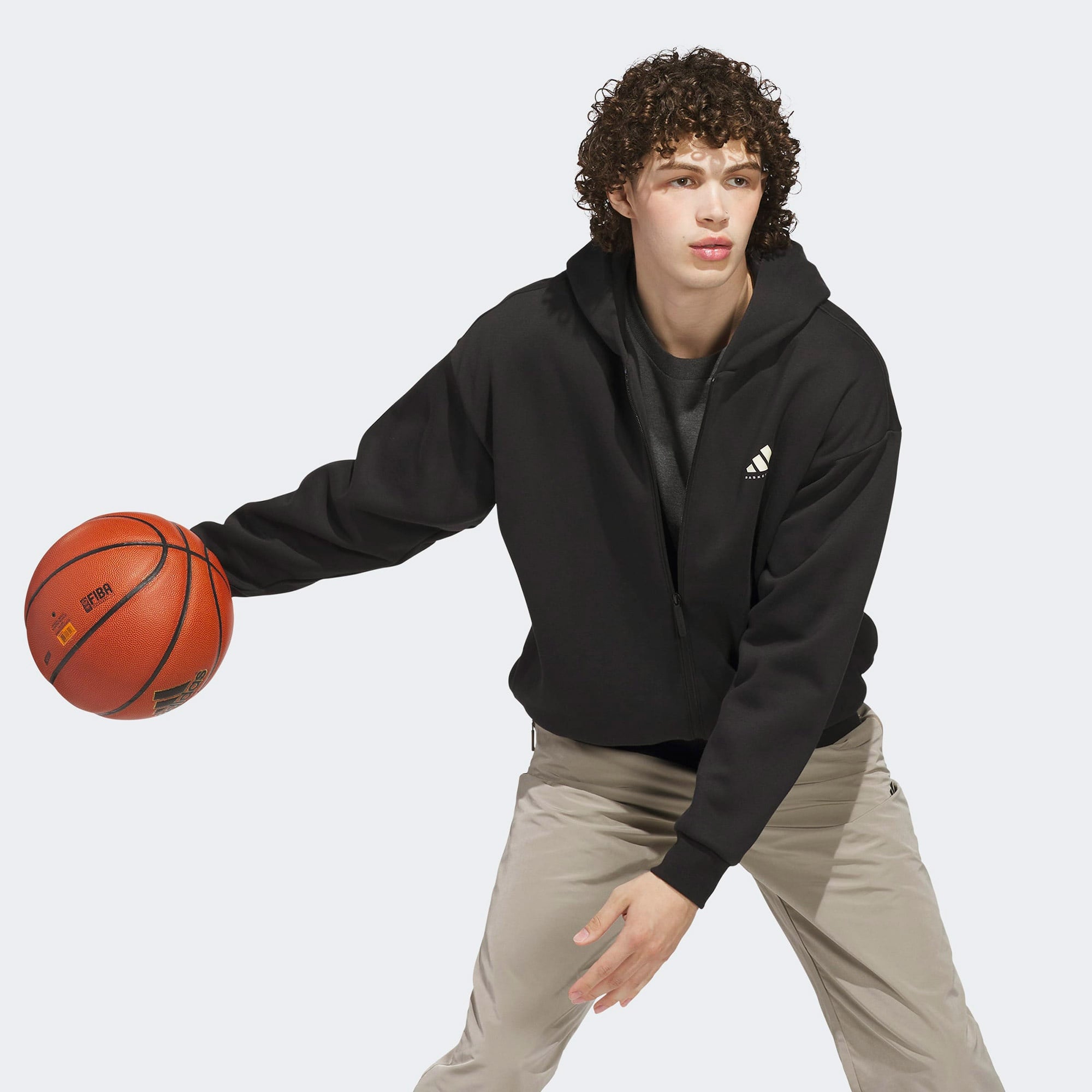 adidas Full Zip Unisex Siyah Hoodie