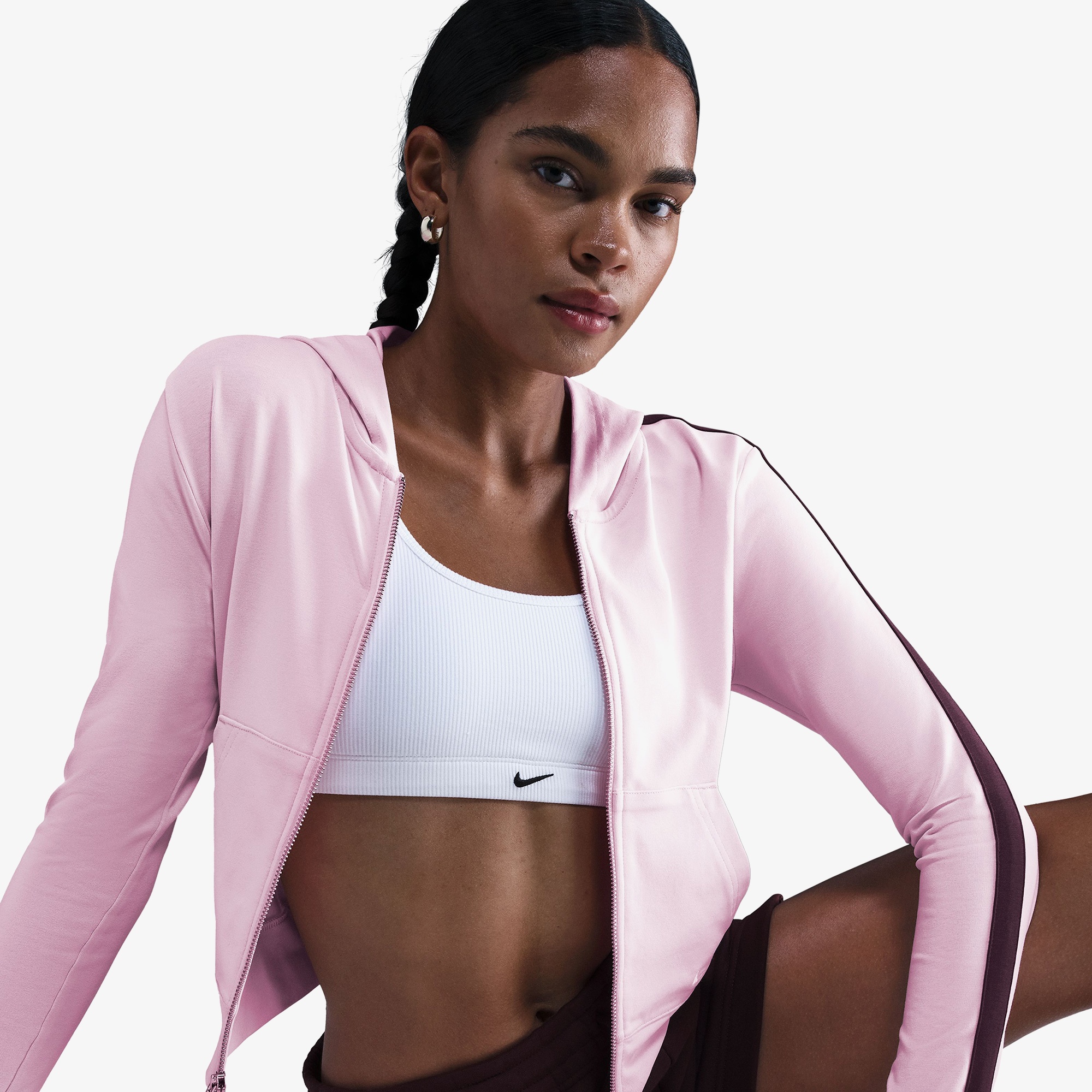 Nike Sportswear Full-Zip Hooded Kadın Pembe Hoodie