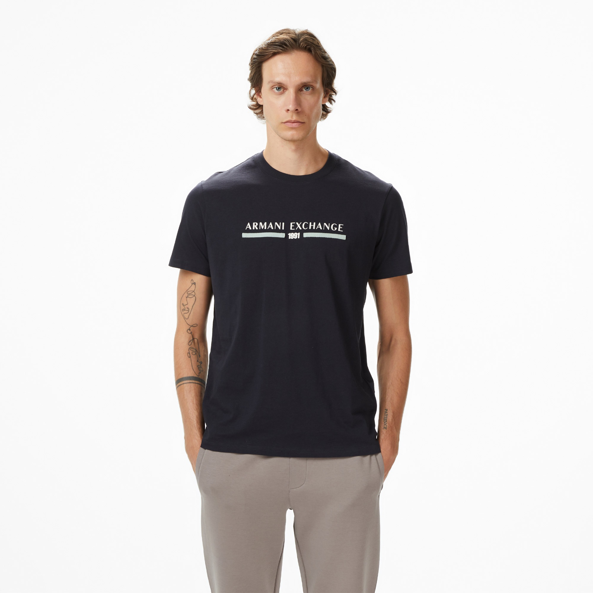 Armani Exchange Erkek Lacivert T-Shirt
